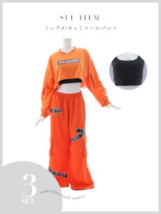 画像25: 【即日発送！】【ハロウィン】オレンジ囚人長袖Tシャツセット 【コスプレ3点セット】【S-XLサイズ/1カラー】[OF03] (25)