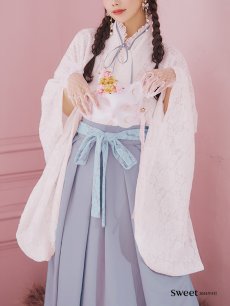 画像6: 【予約商品/9月中旬発送予定】【ハロウィン】猫巫女レース袴 【コスプレ5点セット】 【FREEサイズ/2カラー】[HC02] (6)