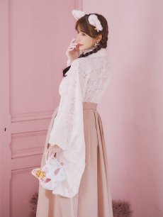 画像10: 【予約商品/9月上旬発送予定】【ハロウィン】猫巫女レース袴 【コスプレ5点セット】 【FREEサイズ/2カラー】[HC02] (10)