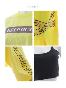 画像23: 【即日発送！】【ハロウィン】KEEPOUT長袖Tシャツセット 【コスプレ3点セット】【S-XLサイズ/1カラー】[OF03] (23)