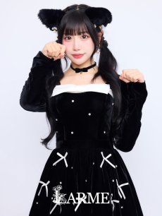 画像1: 【即日発送！】【ハロウィン】キャットリボンバルーンワンピース 【コスプレ4点セット】 【S-Lサイズ/1カラー】[OF03] (1)