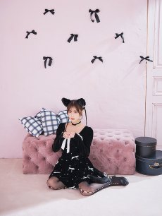 画像6: 【予約商品/9月中旬発送予定】【ハロウィン】キャットリボンバルーンワンピース 【コスプレ4点セット】 【S-Lサイズ/1カラー】[HC02] (6)