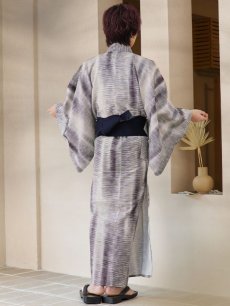 画像13: 【即日発送！】【メンズ浴衣】シンプルアート浴衣【浴衣・帯・下駄セット】 MK-S2357-2BL [HC02] (13)