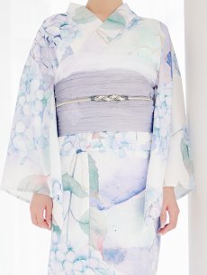 画像14: 【予約 / 4月下旬発送予定】シャーベット水彩紫陽花浴衣 OBI-g-500-kj-8-GY / HIMO-900-yn-3-GYxGD / HEKO-800-sb-5-W / YA-1016-kj-CL / GETA-01-kj-3-IV/ [y/OF01] (14)